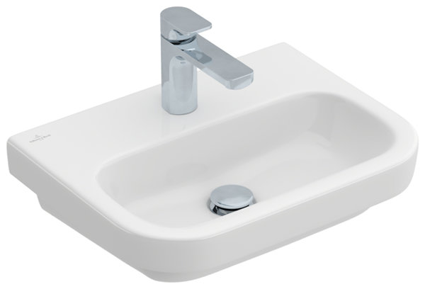 Villeroy und Boch Handwaschbecken Architectura 437351 500x380mm, eckig, weiss, Farbe: Weiß Ceramicplus von Villeroy und Boch AG