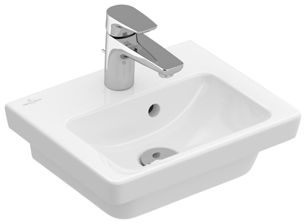 Villeroy & Boch Handwaschbecken Subway 731737 370x305mm, 1 Hahnloch, mit Überlauf, Farbe: Weiß Ceramicplus von Villeroy und Boch AG