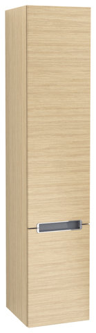 Villeroy & Boch Hochschrank Subway 2.0 A710, 2 Türen, Anschlag rechts, Farbe: Nordic Oak, Griff chrom glänzend von Villeroy und Boch AG