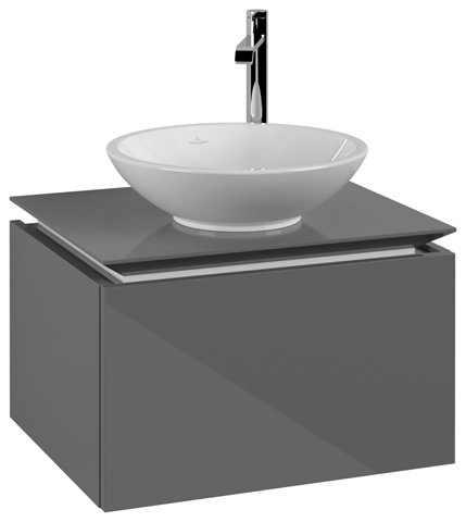 Villeroy & Boch Legato Waschtischunterschrank B567, 600x380x500mm, Waschtisch mittig, Farbe: Soft Grey von Villeroy und Boch AG