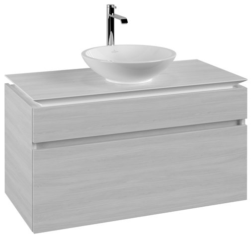 Villeroy & Boch Legato Waschtischunterschrank B571, 1000x380x500mm, Waschtisch mittig, Farbe: Stone Oak von Villeroy und Boch AG