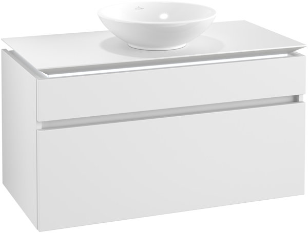 Villeroy & Boch Legato Waschtischunterschrank B572, 1000x550x500mm, Waschtisch mittig,, Farbe: White Matt von Villeroy und Boch AG