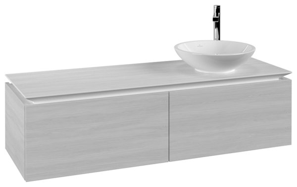 Villeroy & Boch Legato Waschtischunterschrank B589, 1400x380x500mm, Waschtisch rechts, Farbe: White Wood - B58900E8 von Villeroy und Boch AG