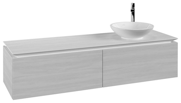 Villeroy & Boch Legato Waschtischunterschrank B597, 1600x380x500mm, Waschtisch rechts, Farbe: Soft Grey von Villeroy und Boch AG