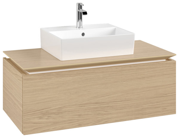 Villeroy & Boch Legato Waschtischunterschrank B603, 1000x380x500mm, Waschtisch mittig, Farbe: Nordic Oak von Villeroy und Boch AG