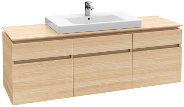 Villeroy & Boch Legato Waschtischunterschrank B701, 1600x550x500mm, mittig, Farbe: Kansas Oak - B70100RH von Villeroy und Boch AG