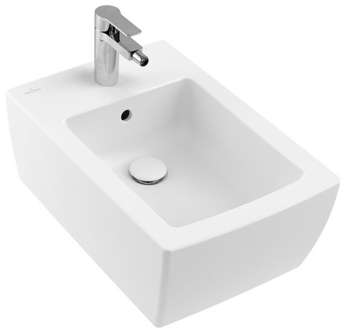 Villeroy & Boch Memento 2.0 Bidet wandhängend, 443300, Farbe: Stone White, Ceramic Plus von Villeroy und Boch AG