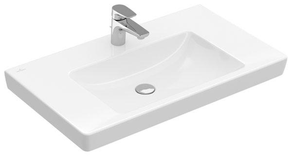 Villeroy & Boch Schrankwaschtisch Subway 71758G 800x470mm, mit Überlauf, 1 Hahnloch, Farbe: Weiß von Villeroy und Boch AG