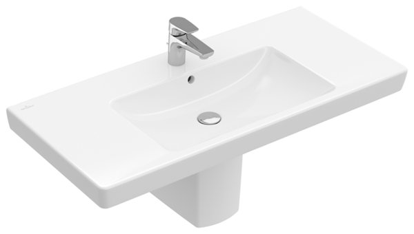 Villeroy & Boch Schrankwaschtisch Subway 7175A0 1000x470mm, mit Überlauf, 1 Hahnloch, Farbe: Weiß von Villeroy und Boch AG