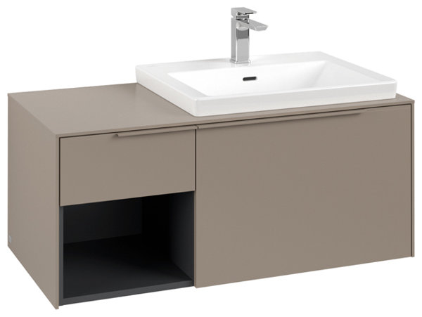 Villeroy & Boch Subway 3.0, 1001x423x516mm, Waschbeckenunterschrank, 2 Auszüge, C57102, Farbe: Front/Korpus: Taupe, Griff: Taipe von Villeroy und Boch AG