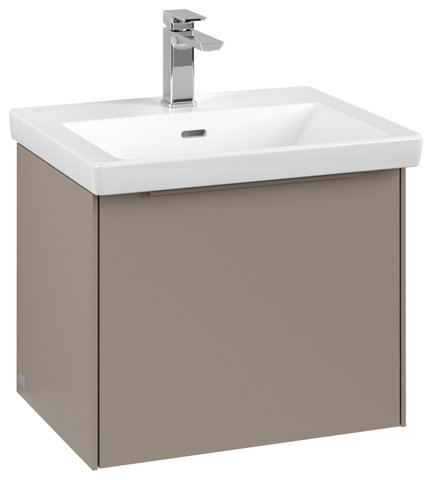 Villeroy & Boch Subway 3.0, 523x429x448 mm, Waschbeckenunterschrank, 1 Auszug, C579L2, Farbe: Front/Korpus: Taupe, Griff: Taipe von Villeroy und Boch AG