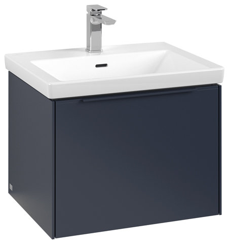 Villeroy & Boch Subway 3.0, 572x429x478 mm, Waschbeckenunterschrank, 1 Auszug, C577L2, Farbe: Front/Korpus: Marine Blue, Griff: Marine Blue von Villeroy und Boch AG