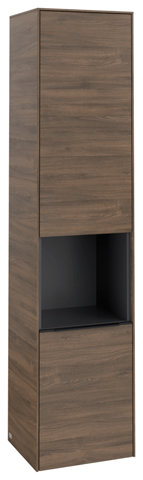 Villeroy & Boch Subway 3.0, Hochschrank, 2 Türen Anschlag (Scharnier) links, C58801, Farbe: Front/Korpus: Arizona Oak, Griff: Volcano Black von Villeroy und Boch AG