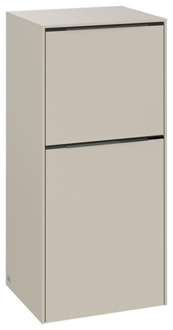 Villeroy & Boch Subway 3.0, Seitenschrank, 1 Auszug und 1 Tür Anschlag (Scharnier) links, C59402, Farbe: Front/Korpus: Cashmere Grey, Griff: Cashmere Grey von Villeroy und Boch AG