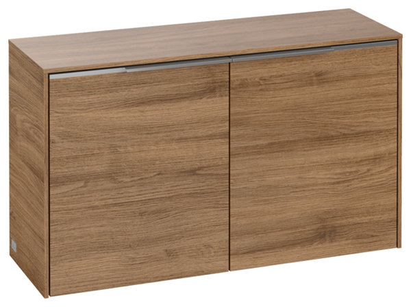 Villeroy & Boch Subway 3.0, Sideboard, 2 Türen, C60000, Farbe: Front/Korpus: Kansas Oak, Griff: Aluminium glänzend von Villeroy und Boch AG