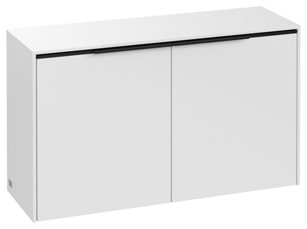 Villeroy & Boch Subway 3.0, Sideboard, 2 Türen, C60000, Farbe: Front/Korpus: Pure White, Griff: Volcano Black von Villeroy und Boch AG