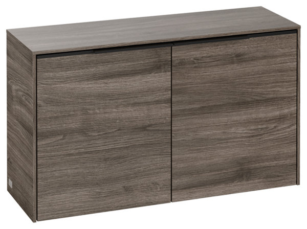 Villeroy & Boch Subway 3.0, Sideboard, 2 Türen, C60000, Farbe: Front/Korpus: Stone Oak, Griff: Volcano Black - C60001RK von Villeroy und Boch AG