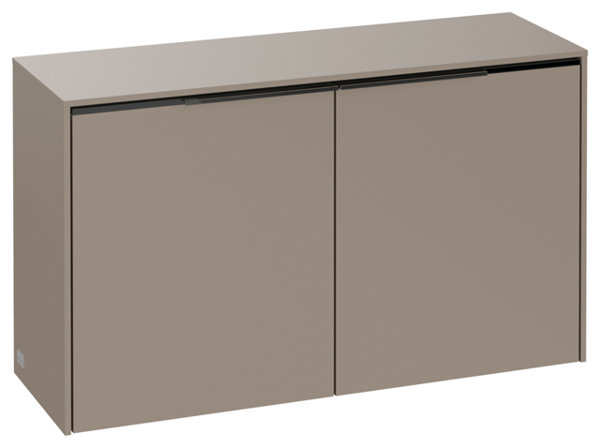 Villeroy & Boch Subway 3.0, Sideboard, 2 Türen, C60000, Farbe: Front/Korpus: Taupe, Griff: Taipe - C60002VM von Villeroy und Boch AG