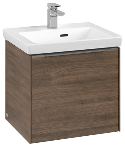 Villeroy & Boch Subway 3.0, Waschbeckenunterschrank, 473x429x408 mm, 1 Auszug, C580L, Farbe: Front/Korpus: Arizona Oak, Griff: Aluminium glänzend von Villeroy und Boch AG