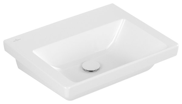 Villeroy & Boch Subway 3.0 Schrankwaschtisch, 550 x 440 mm, ohne Hahnloch, ohne Überlauf, ungeschliffen, 4A70F6, Farbe: weiß-alpin von Villeroy und Boch AG