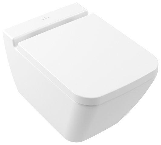 Villeroy und Boch Tiefspül- WC Finion 4664R0 375x560mm, mit Wassersparsystem, spülrandlos, Farbe: Stone White, Ceramic Plus von Villeroy und Boch AG