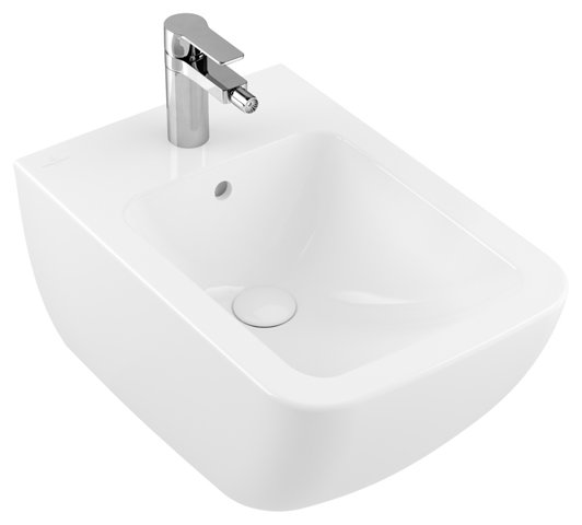 Villeroy & Boch Venticello Bidet 441100, 375x560mm, 1 Hahnloch, mit Überlauf, wandhängend, Farbe: Weiß von Villeroy und Boch AG