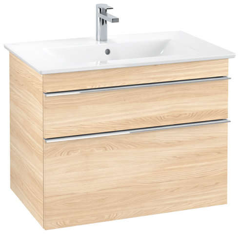 Villeroy & Boch Venticello Waschtischunterschrank  A925, 753x590x502mm, Farbe: Elm Impresso, Griff: chrom glänzend von Villeroy und Boch AG