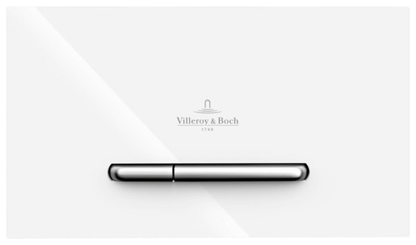 Villeroy & Boch ViConnect, WC-Betätigungsplatte 300S, 2-Mengen-Spülung, 922180, Farbe: Chrom Edelmatt von Villeroy und Boch AG