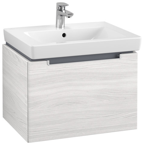 Villeroy und Boch Waschtischunterschrank Subway 2.0 A687, Farbe: White Wood, Griff: silber matt von Villeroy und Boch AG