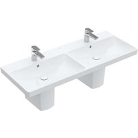 Villeroy&boch - Avento - Schrank-Doppelwaschbecken 120x47 cm, mit Überlauf, 2 Hahnlöcher, Alpinweiß 4A23CK01 von Villeroy & Boch