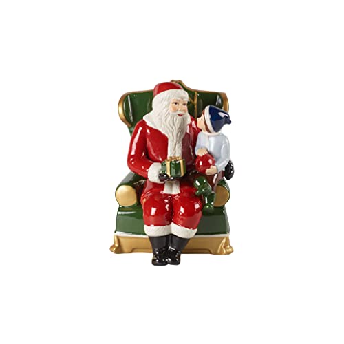 Villeroy & Boch Christmas Toys Santa Auf Sessel, Dekorative Weihnachtsmann-Figur Aus Hartporzellan, Bunt von Villeroy & Boch