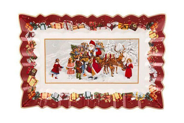 Kuchenplatte 35x23 cm Toy’s Fantasy Santa und Kinder von Villeroy & Boch