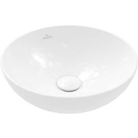 Villeroy&boch - Loop&Friends - Aufsatzwaschtisch, Durchmesser 380 mm, mit Überlauf, Alpinweiß 4A450001 von Villeroy & Boch