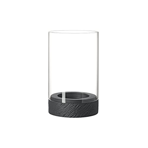 Villeroy & Boch – Manufacture Rock Home Windlicht Größe M, 12X12X19,5 Cm, Schwarz von Villeroy & Boch