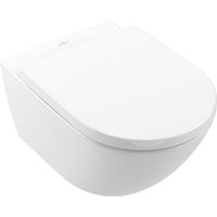Villeroy&boch - Subway 3.0 Tiefspül-WC, wandhängend, spülrandlos, TwistFlush, 370x560 mm, 4670T0, Farbe: Stone White, Ceramic Plus - 4670T0RW von Villeroy & Boch