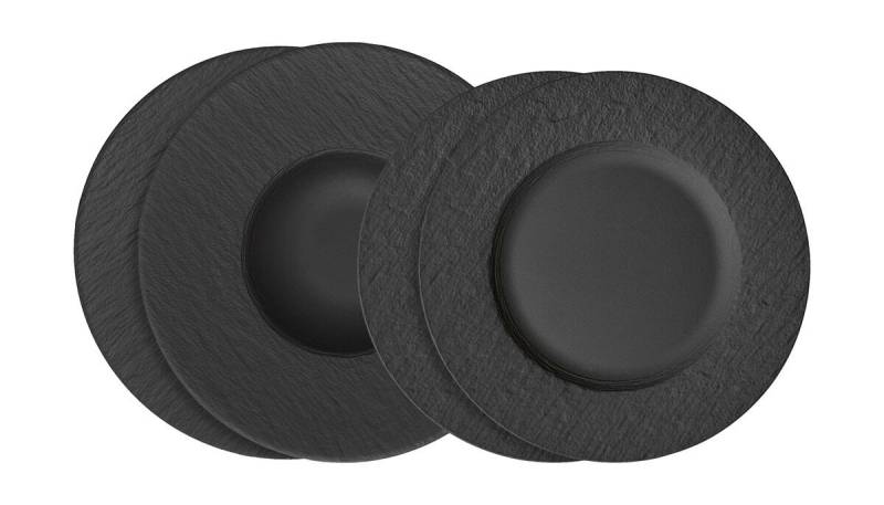 Teller-Set 4-tlg. Manufacture Rock von Villeroy & Boch