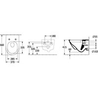 V&B Combipack SUBWAY 3.0 m WWC ti. TwistFlush und WC-Sitz weiß C+ von Villeroy & Boch