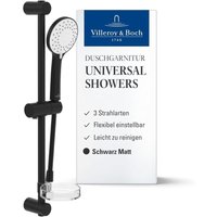 Villeroy & Boch Universal Showers Duschgarnitur ✔ Duschstange und Handbrause mit 3 Strahlarten ✔ Flexibler Handbrausehalter ✔ Kalkabweisend ✔ leicht von Villeroy & Boch