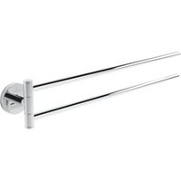V&B Handtuchhalter Elements Tender 400mm, 2-a., schwenkb., brush. ni. bla von Villeroy & Boch