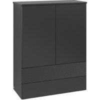 V&B Highboard mit Frontstruktur Antao 81,4x104x35,6cm, WBP Lac, bla m Lac von Villeroy & Boch