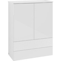 V&B Highboard mit Frontstruktur Antao 81,4x104x35,6cm, WBP Lac, glo wh. Lac V&B Highboard mit Frontstruktur Antao 81,4x104x35,6cm, WBP Lac, glo wh. Lac von Villeroy & Boch