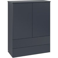 V&B Highboard mit Frontstruktur Antao 81,4x104x35,6cm, WBP Lac, md bl. m Lac von Villeroy & Boch