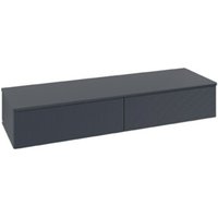 V&B Sideboard mit Frontstruktur Antao 160x26,8x50cm, WBP w. wal, md bl. m Lac von Villeroy & Boch