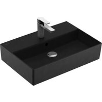V&B Waschtisch Memento 2.0 60x42cm, Hahnl., m ÜL, pure black C-plus von Villeroy & Boch