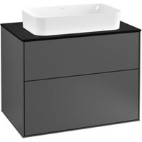 V&B Waschtischunterschrank Wandbeleuchtung Finion 80x60,3cm, Abd.-Pl. bla m, Anthrac. matt von Villeroy & Boch