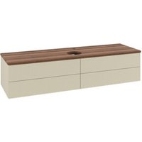 V&B Waschtischunterschrank mit Frontstruktur -Beleuchtung Antao 160x50cm, HL, WBP w. wal, si Gr m Lac von Villeroy & Boch