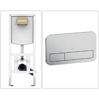 Villeroy&boch - Set wc Vorwandelement mit Betätigungsplatte, chrom matt von Villeroy & Boch
