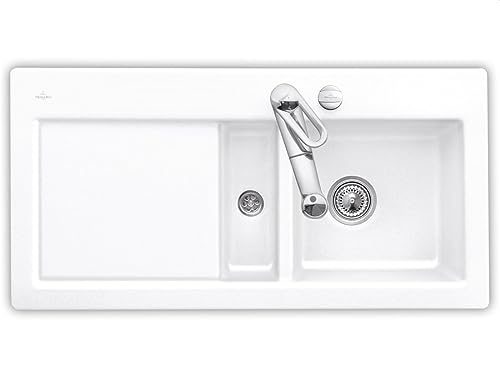 VILLEROY & BOCH Subway 60 Einbauspüle, 100 x 51 cm ±1%, alpinweiß, Tropfteil Links, 1 Stück, 4022693872609 von Villeroy & Boch