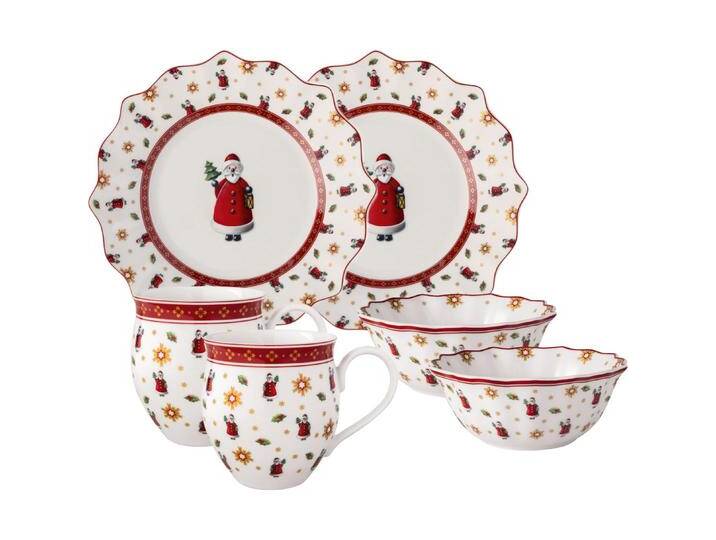 Villeroy & Boch, Geschirrset, Toy's Delight Frühstücks-Set Santa (6 Stück) von Villeroy-&-Boch