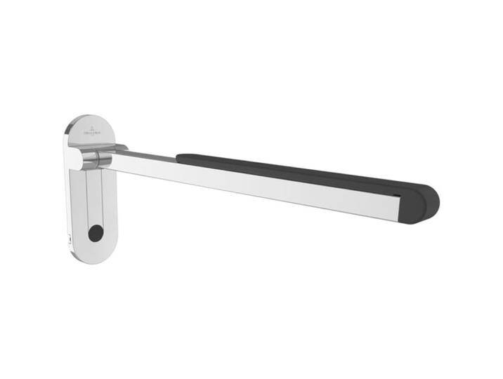 Villeroy & Boch, Handtuchhalter + Handtuchhaken, V&B Klappgriff ViCare Design verchromt, mit weicher Auflage 650mm von Villeroy-&-Boch